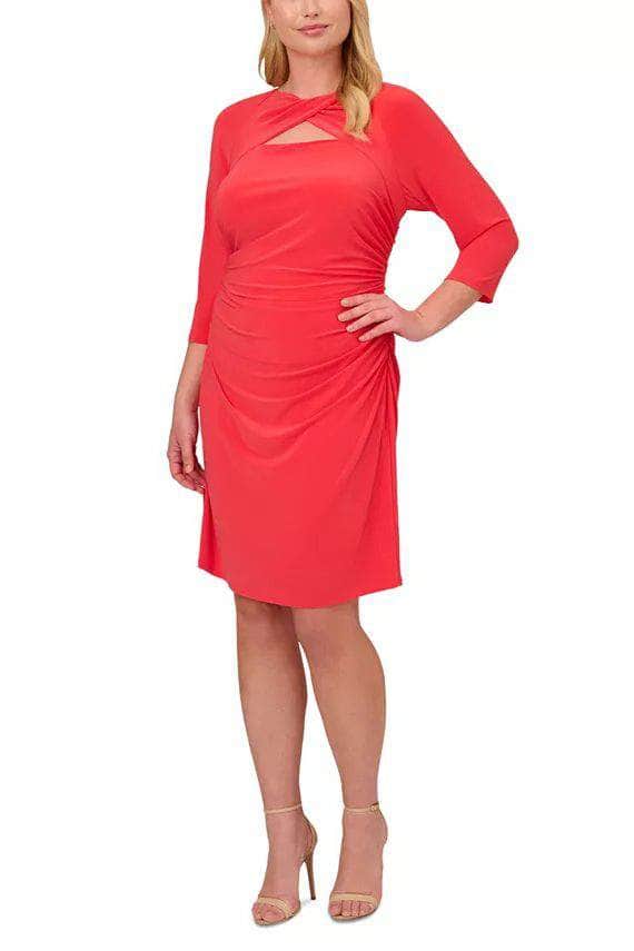 Adrianna Papell AP1D104970 - Quarter Sleeve Cutout Dress