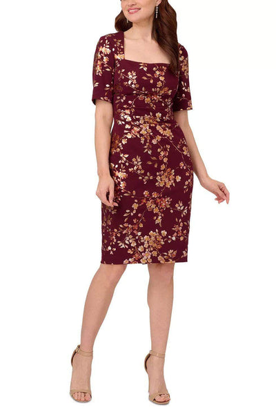 Adrianna Papell AP1D105078 - Square Neck Printed Cocktail Dress