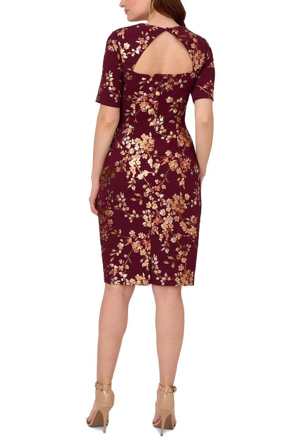 Adrianna Papell AP1D105078 - Square Neck Printed Cocktail Dress