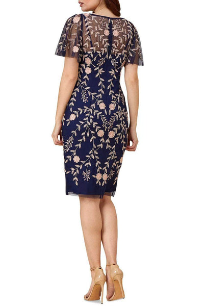 Adrianna Papell AP1E205858 - Flutter Sleeve Embroidered Dress