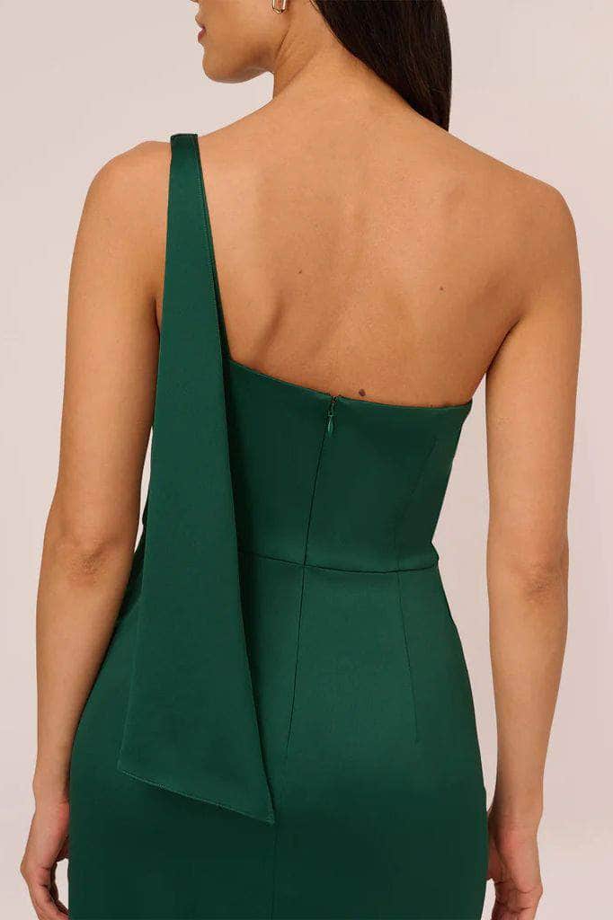 strapless open back dress Adrianna Papell Womens Gray Zippered Sleeveless V Neck Maxi Formal Sheath Dress 2 main image 0