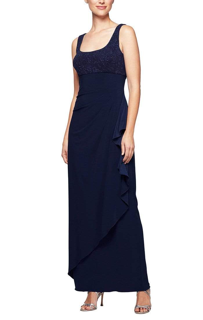 Alex Evenings - 125196 Square Neck Sheath Gown With Bolero Jacket Special Occasion Dress