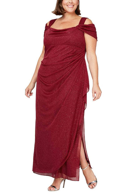 Alex Evenings - 433026 Glitter Mesh Sheath Dress Mother of the Bride Dresses