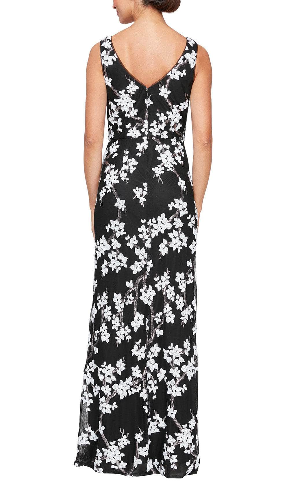 Alex Evenings 5196932 - Sequined V-Neck Formal Dress Evening Dresses