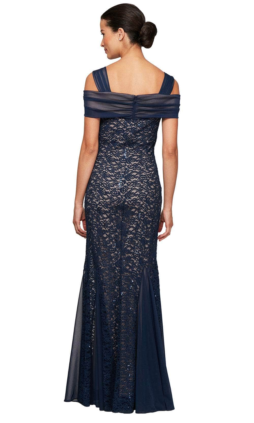 Alex Evenings 81122243 - Scoop Neck Lace Evening Gown Mother of the Bride Dresses