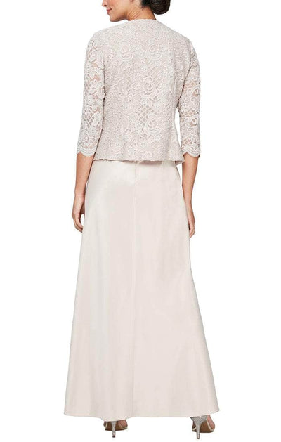 Alex Evenings 81122326 - Lace Embellished Dress With Jacket Mother of the Bride Dresses 18 / Navy