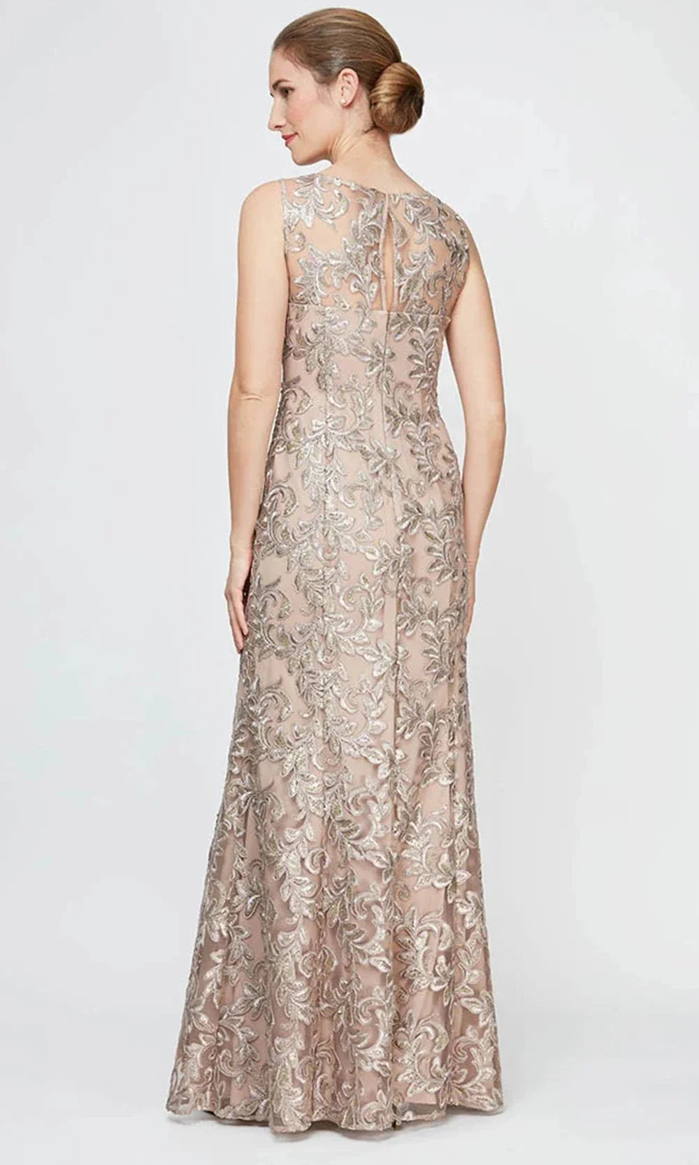 alex evenings champagne dress Alex Evenings Soutache Party Dress PERIWINKLE / 10
