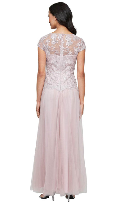 Alex Evenings 81171715 - Cap Sleeve A-Line Gown with Floral Embroidery Mother of the Bride Dresses