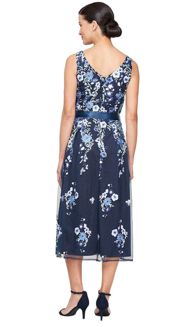 Alex Evenings 81171761 - Sleeveless Floral Embroidered A-Line Dress Wedding Guest