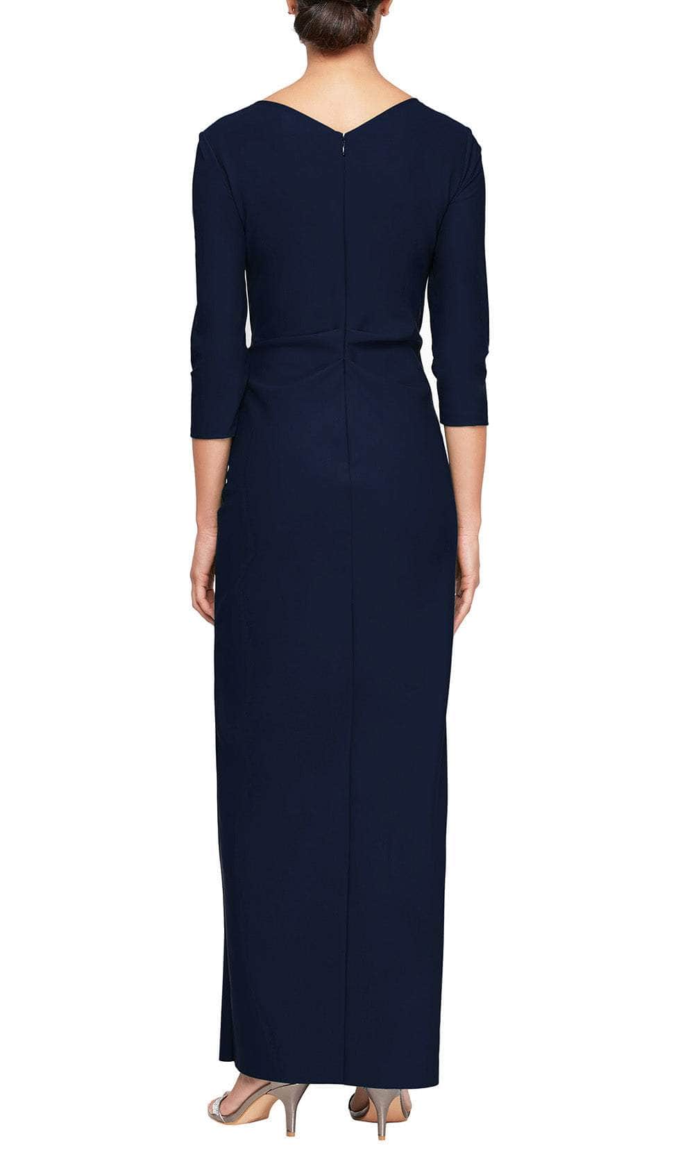 Alex Evenings 8134413 - Quarter Sleeve Jersey Formal Gown Alex Evenings 8134413 - Quarter Sleeve Jersey Formal Gown