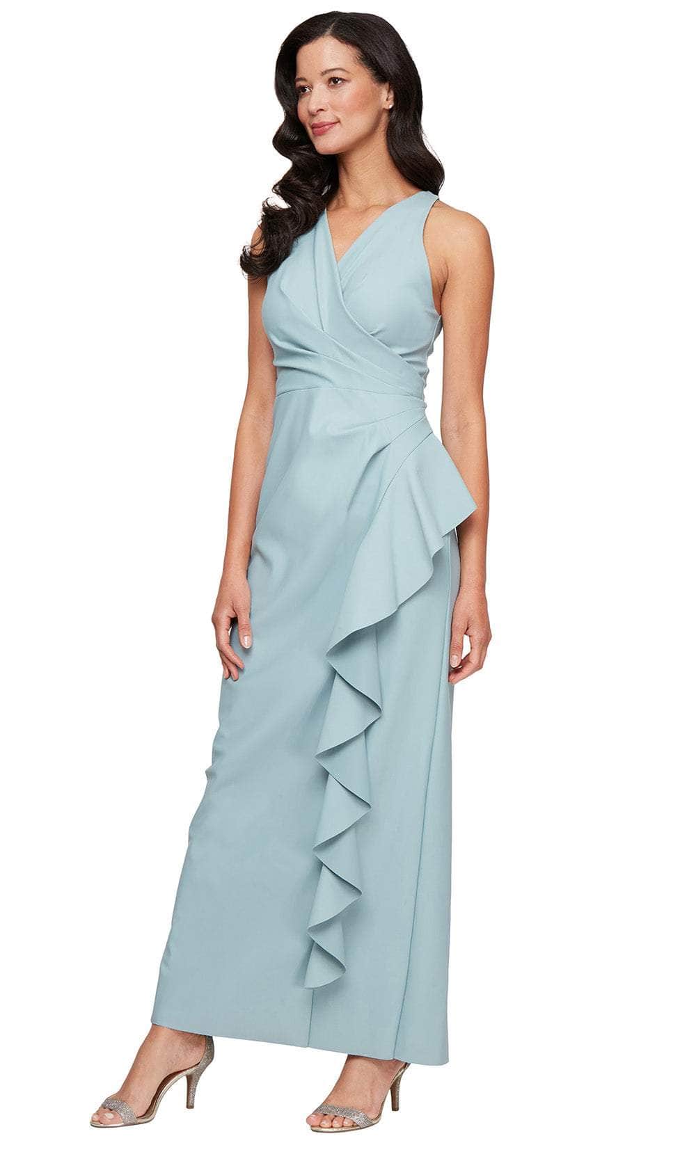 Alex Evenings 8134447 - Sleeveless Surplice V-Neck Gown with Slit Evening Dresses