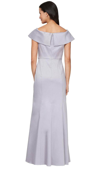 Alex Evenings 8138079 - Folded Off-Shoulder Neckline Mikado Gown Mother of the Bride Dresses