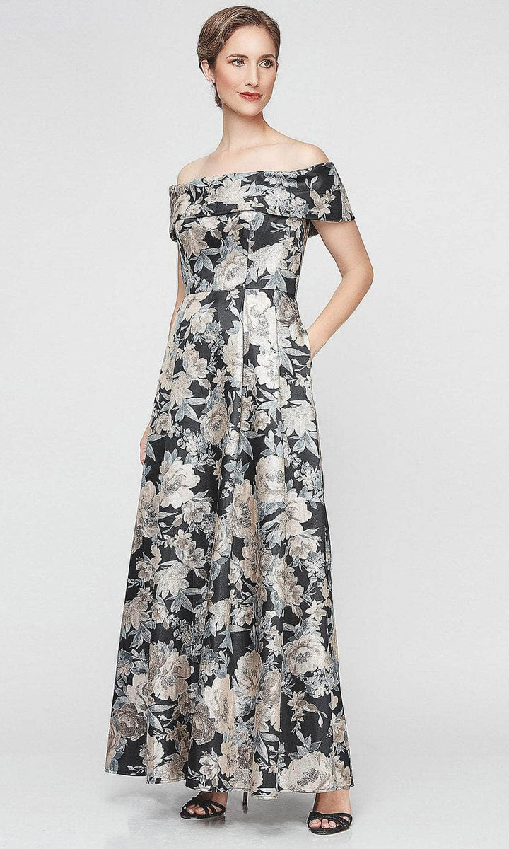 green emerald velvet dress Alex Evenings 8157026