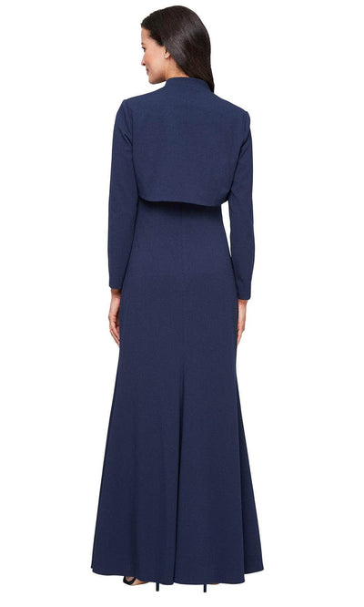 Alex Evenings 8160489 - Square Neck Crepe Gown with Jacket Mother of the Bride Dresses