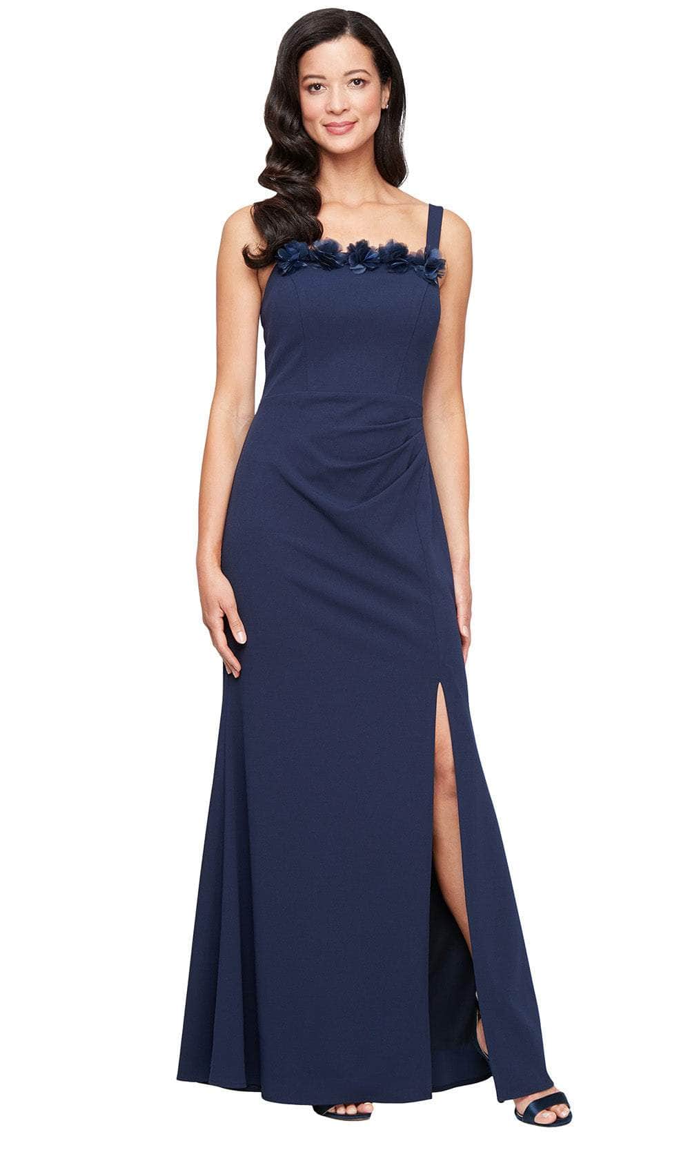 Alex Evenings 8160489 - Square Neck Crepe Gown with Jacket Mother of the Bride Dresses