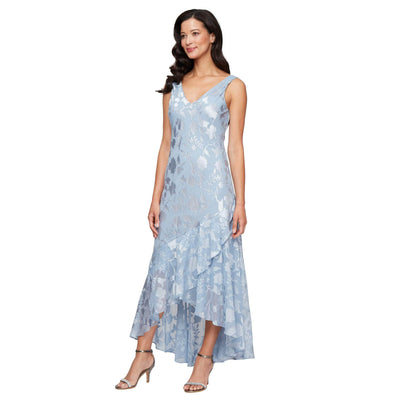 Alex Evenings 8175804 - V-Neck A-Line Dress with Tulip Hem Mother of the Bride Dresses
