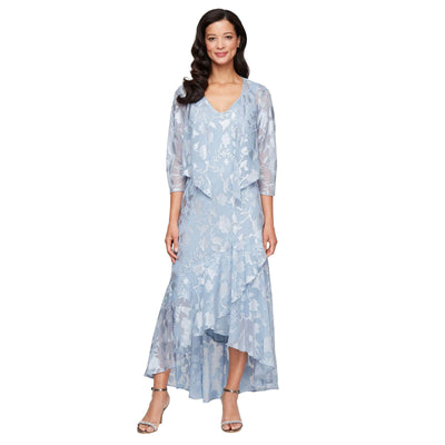 Alex Evenings 8175804 - V-Neck A-Line Dress with Tulip Hem Mother of the Bride Dresses