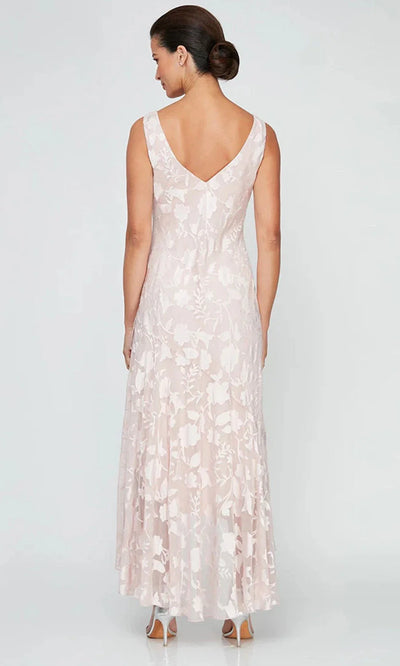Alex Evenings 8175804 - V-Neck A-Line Dress with Tulip Hem Mother of the Bride Dresses