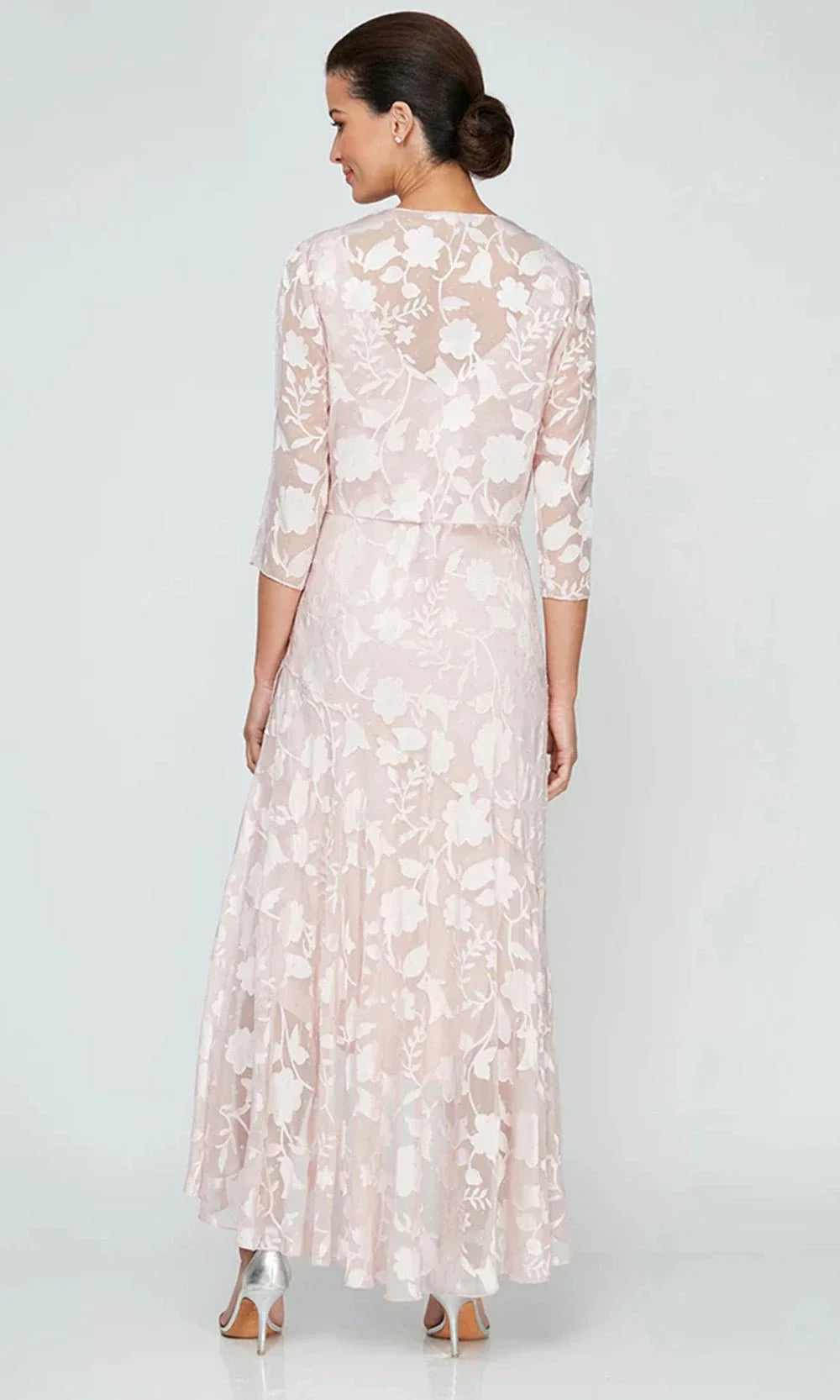 Alex Evenings 8175804 - V-Neck A-Line Dress with Tulip Hem Mother of the Bride Dresses