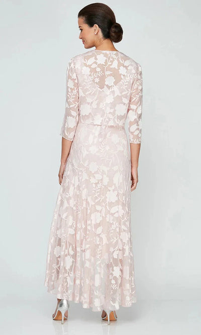 Alex Evenings 8175804 - V-Neck A-Line Dress with Tulip Hem Mother of the Bride Dresses