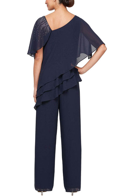 Alex Evenings 8192012 - Cape Sleeve Embellished Pantsuit Formal Pantsuit