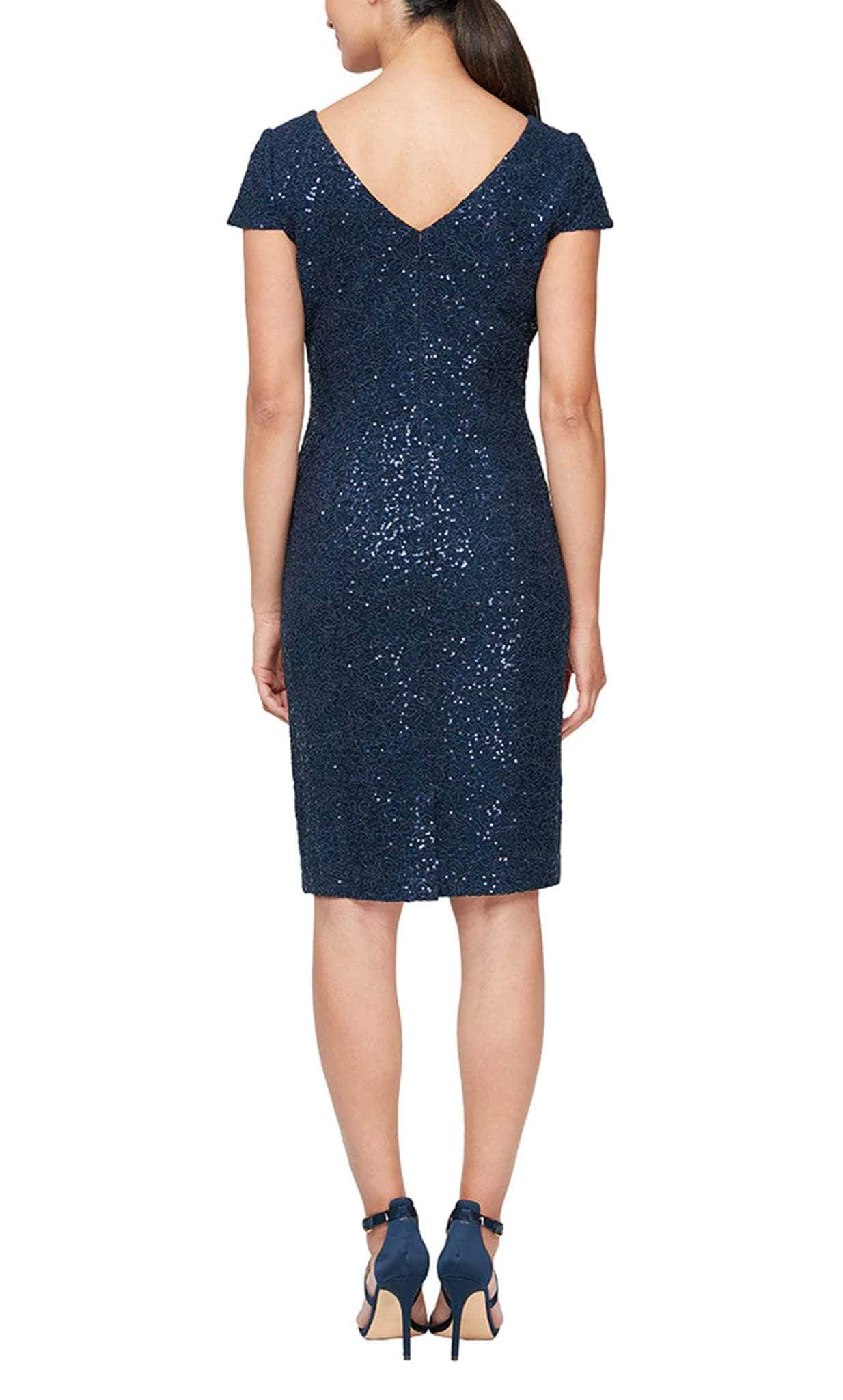 Alex Evenings 82122241 - Shimmer Lace Cocktail Dress Cocktail Dresses