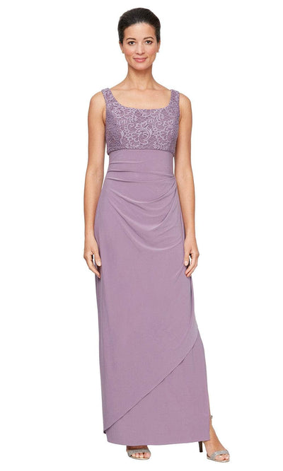 Alex Evenings 82122475 - Scoop Empire Waist Gown with Ruffle Detail Mother of the Bride Dresses