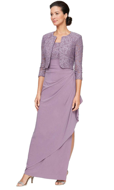 Alex Evenings 82122475 - Scoop Empire Waist Gown with Ruffle Detail Mother of the Bride Dresses