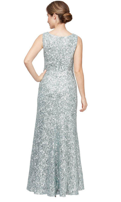 Alex Evenings 82122556 - Scoop Neckline Lace Sheath Dress Mother of the Bride Dresses
