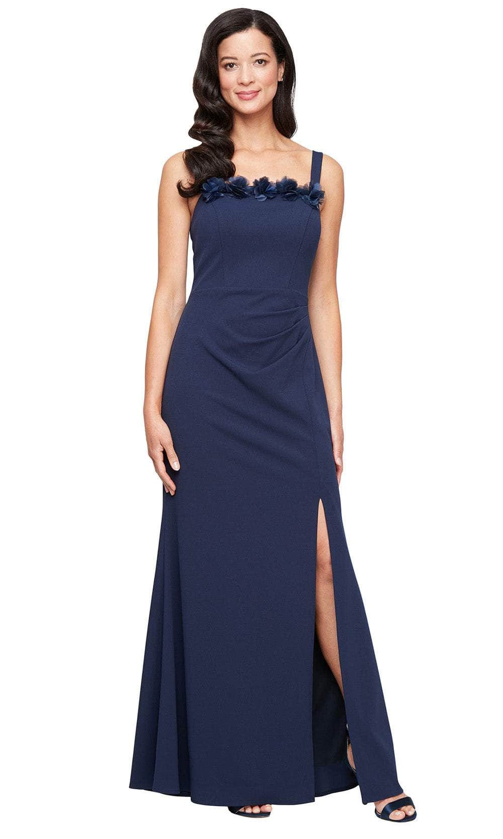 Alex Evenings 8260489 - Square Neck Sheath Gown with Jacket Mother of the Bride Dresses