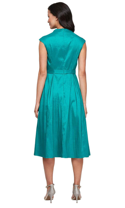 Alex Evenings 8266698 - Cap Sleeve Taffeta A-Line Dress Semi Formal
