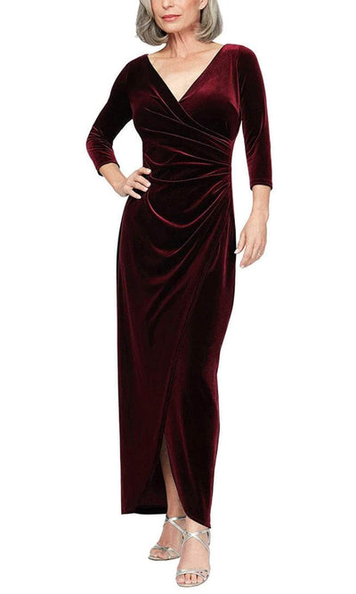 Alex Evenings 82918583 - Surplice V-Neck Velvet Formal Gown Formal Gowns