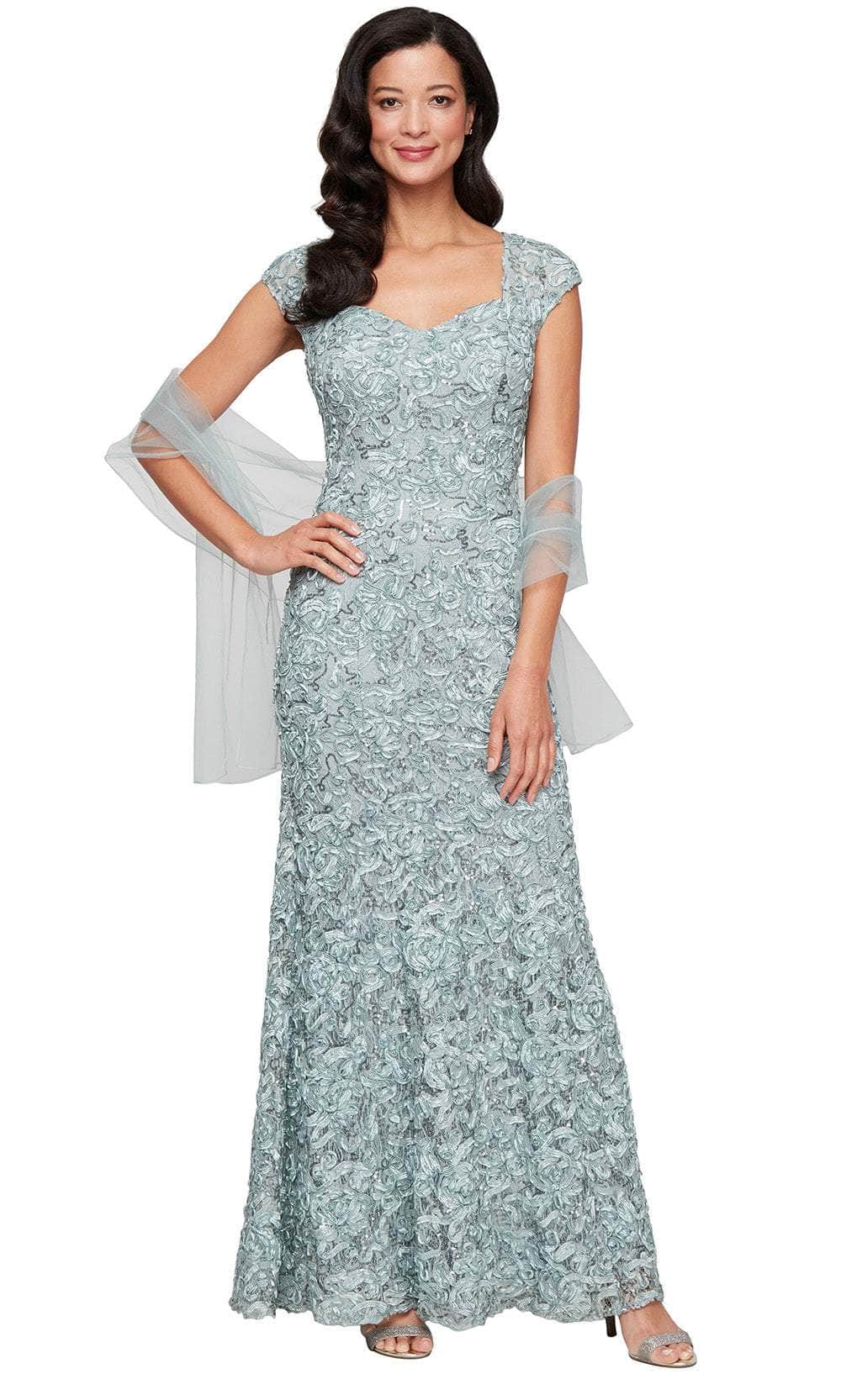 Alex Evenings 84122588 - Soutache Lace Sheath Formal Dress Mother of the Bride Dresses