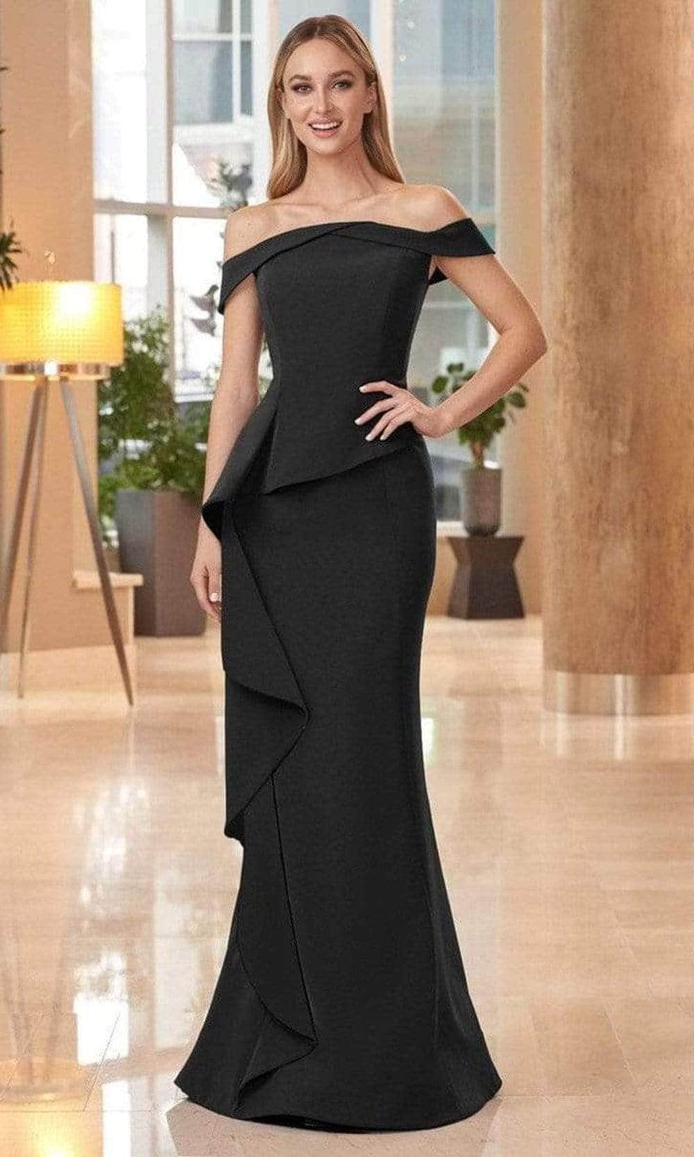 Alexander by Daymor - 1060 Off-Shoulder Trumpet Gown Mother of the Bride Dresses