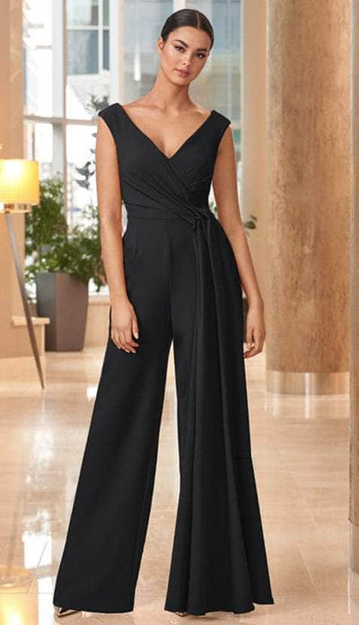 Alexander by Daymor - 1063 Deep V-Neckline Long Jumpsuit Mother of the Bride Dresses