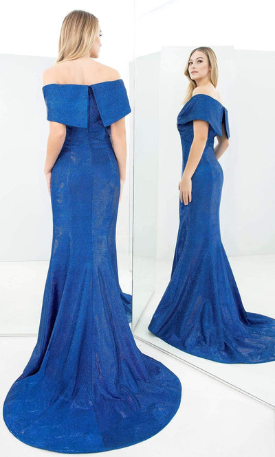 Alexander By Daymor - 1367 Textured Fabric Shiny Trumpet Dress Evening Dresses