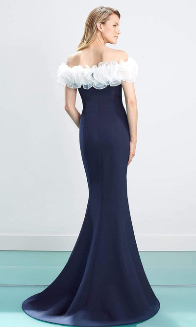 Alexander By Daymor - 1461 Ruffled Off Shoulder Long Gown Evening Dresses