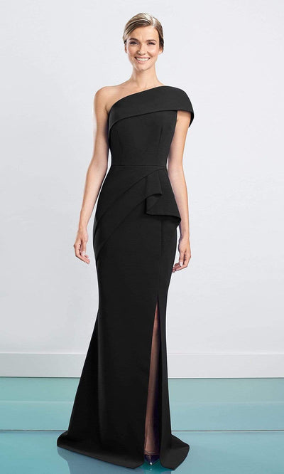 Alexander By Daymor - 1463 Asymmetric Ruffled Waist Sheath Dress Evening Dresses