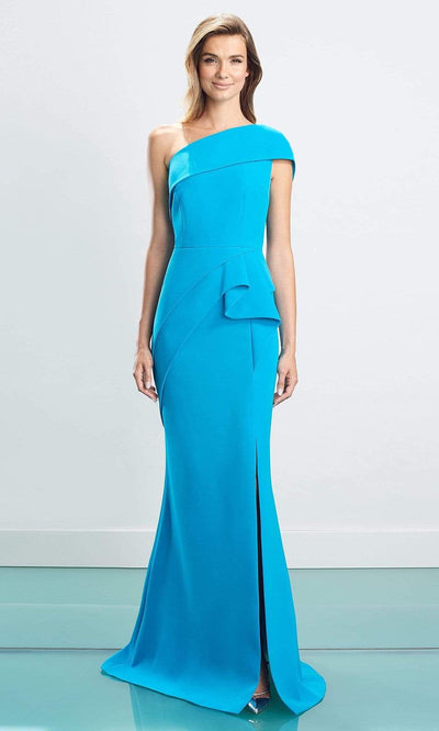 Alexander By Daymor - 1463 Asymmetric Ruffled Waist Sheath Dress Evening Dresses