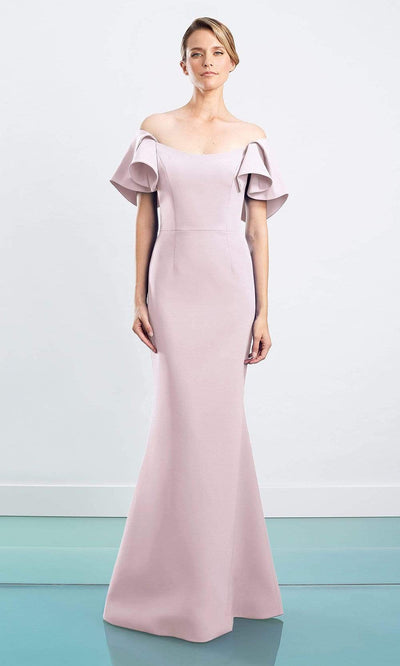 Alexander By Daymor - 1464 Ruffled Off Shoulder Trumpet Dress Evening Dresses