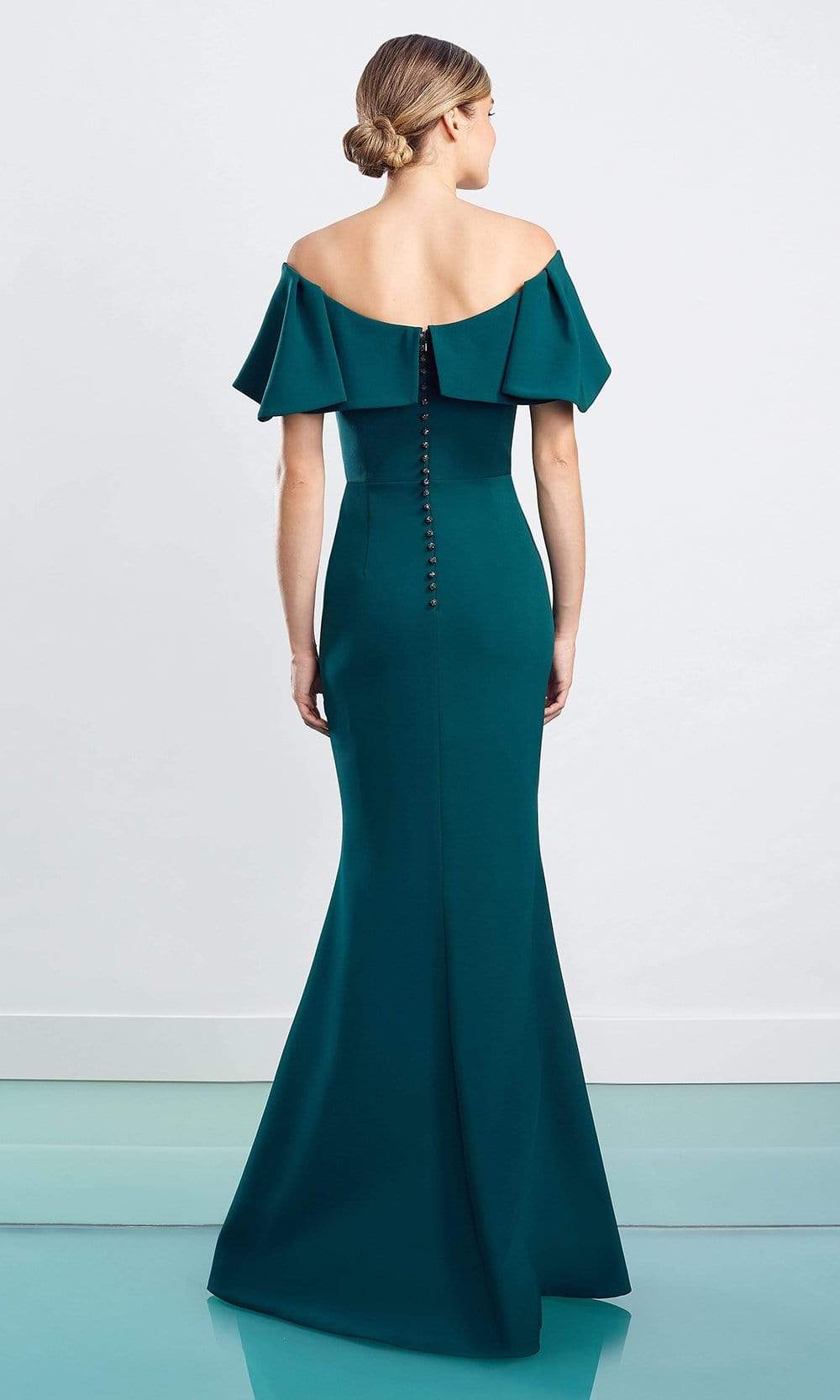 Alexander By Daymor - 1464 Ruffled Off Shoulder Trumpet Dress Evening Dresses