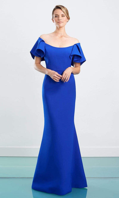 Alexander By Daymor - 1464 Ruffled Off Shoulder Trumpet Dress Evening Dresses