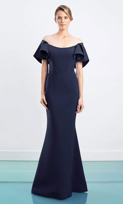 Alexander By Daymor - 1464 Ruffled Off Shoulder Trumpet Dress Evening Dresses