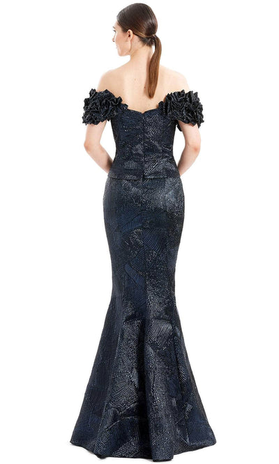 Alexander By Daymor 1650F22 - Ruffled Sleeve Metallic Evening Gown Special Occasion Dress