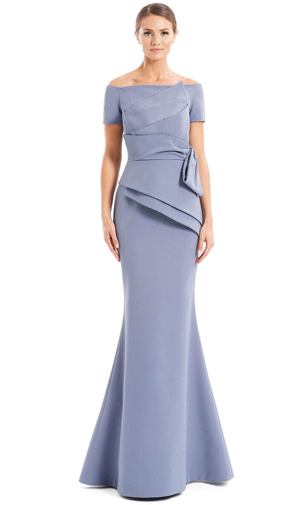 Alexander By Daymor 1661F22 - Off Shoulder Pleated Evening Gown Special Occasion Dress