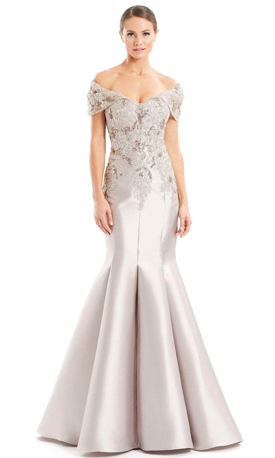 Alexander By Daymor 1667F22 - Godets Skirt Evening Gown Special Occasion Dress 4 / Silver/Taupe