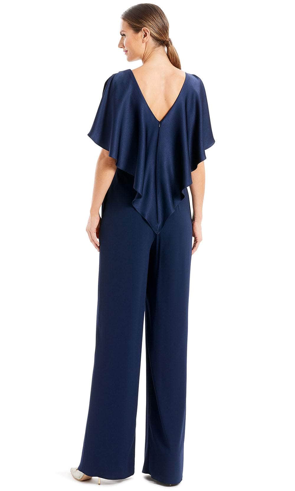 Alexander By Daymor 1669F22 - Ruffled Short Sleeve Formal Jumpsuit Special Occasion Dress