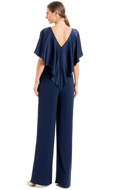 Alexander By Daymor 1669F22 - Ruffled Short Sleeve Formal Jumpsuit Special Occasion Dress