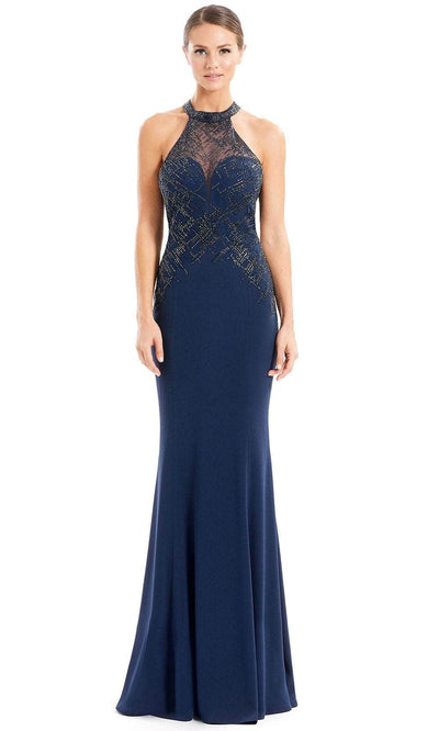 Alexander By Daymor 1672F22 - Illusion Halter Evening Dress Special Occasion Dress