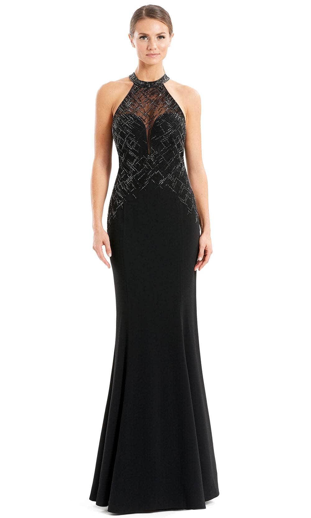 Alexander By Daymor 1672F22 - Illusion Halter Evening Dress Special Occasion Dress
